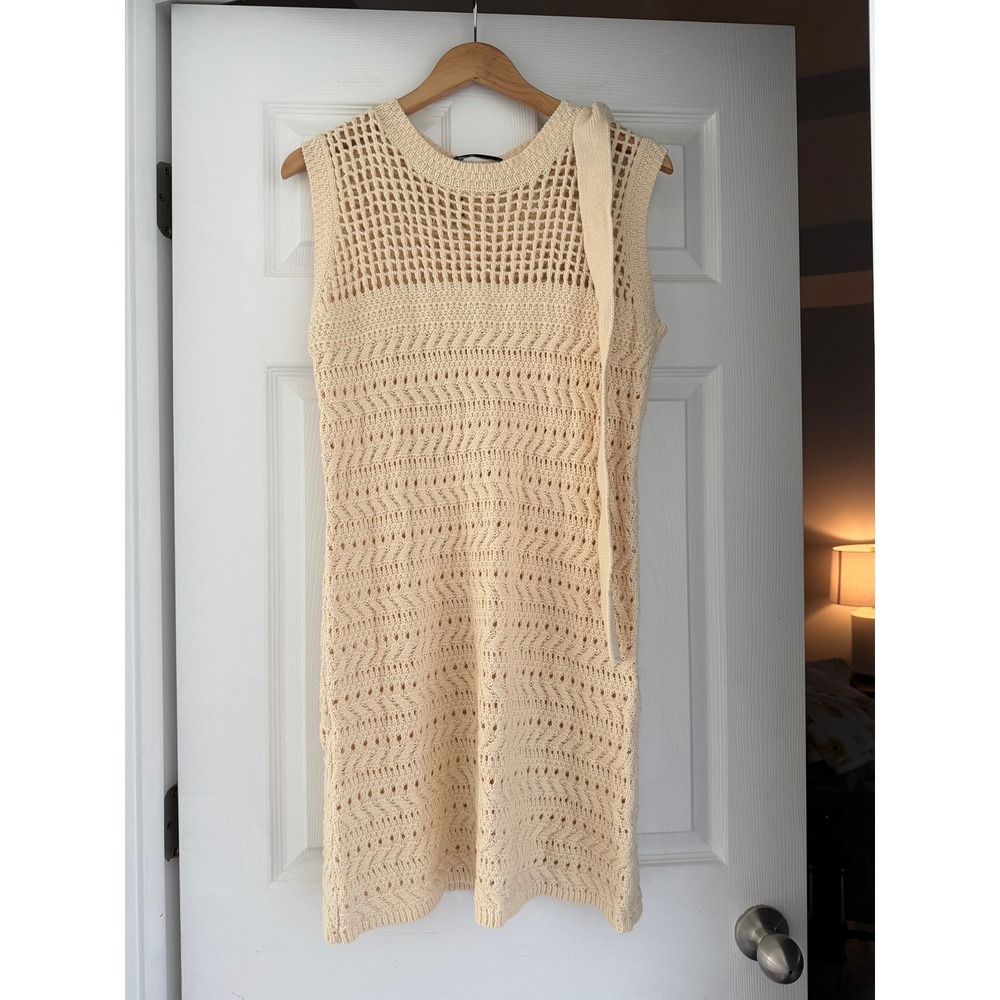 Deluc Rui Knit Crochet Midi Sleeveless Summer Dress Tropical Beach Boho